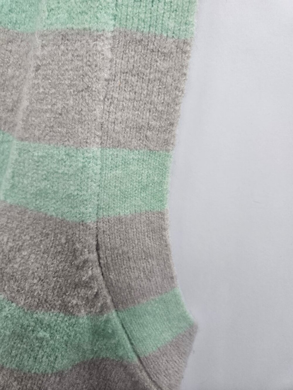For Love & Lemons Maud Cropped Sweater Vest - Mint & Grey Sz M - Picture 7 of 11